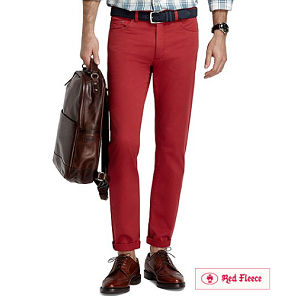Five-Pocket Pants - Dark Red